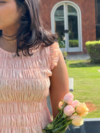 Peach Petal Smocked Top