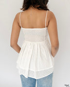 Whisper White Peplum Top