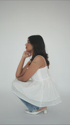 Whisper White Peplum Top